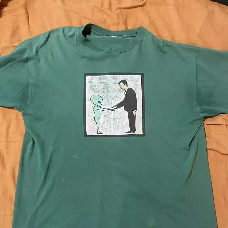 Band Tee Faded 90S - 90'lar Kask Bandı Tişörtü Alien Solmuş