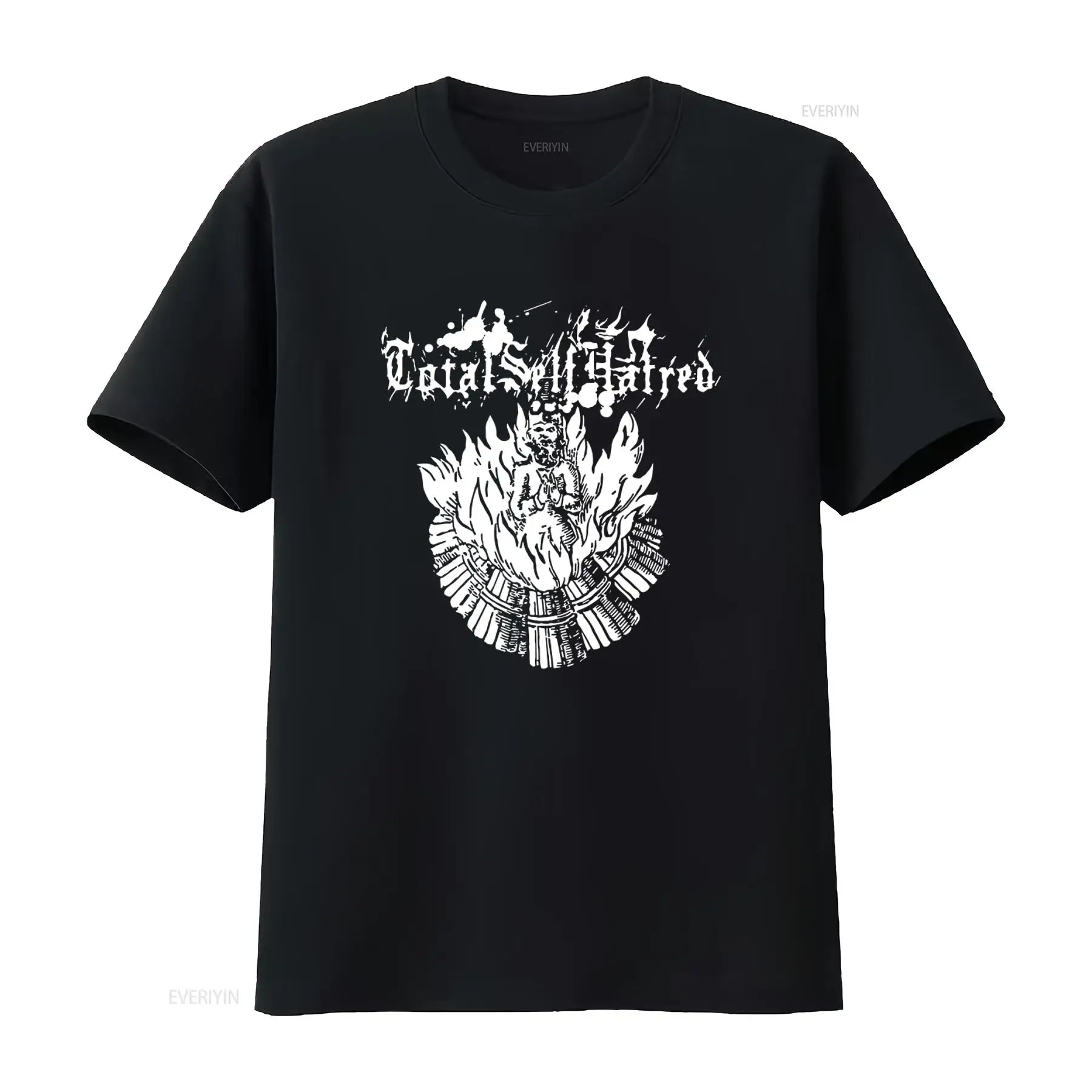 Vintage Fashion Wear - TOTALSELFHATRED Tişört Koyu Sanat Tasarımlı Metal