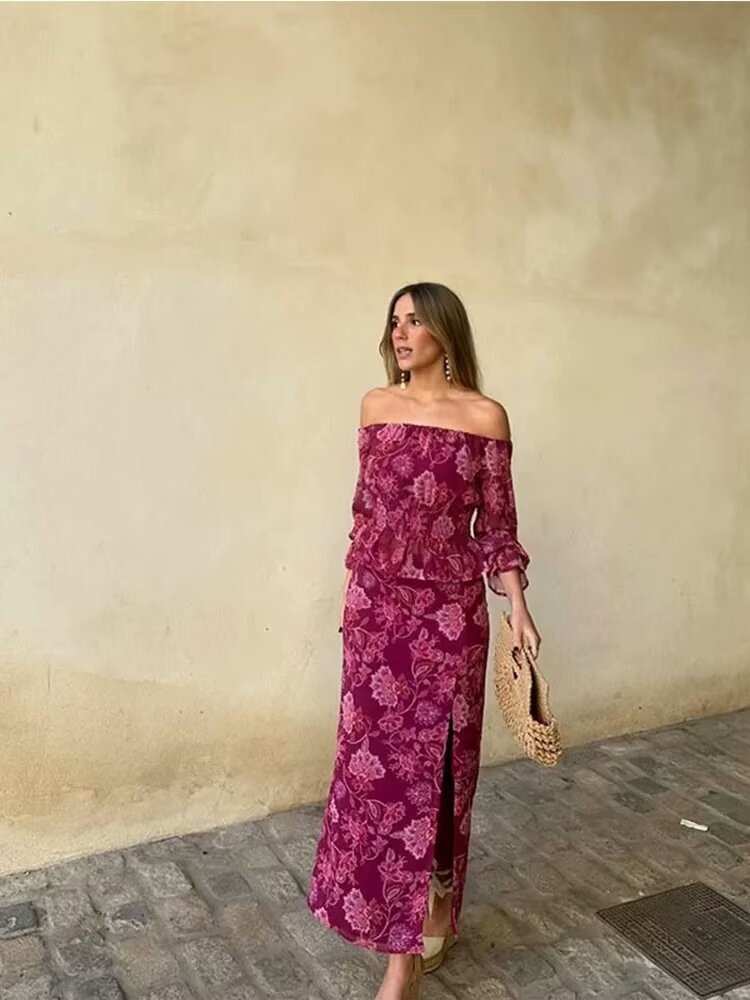 Vintage Seksi Zarif Baskılı Ik - Vintage Fashion Club incelemesi ve fiyatı