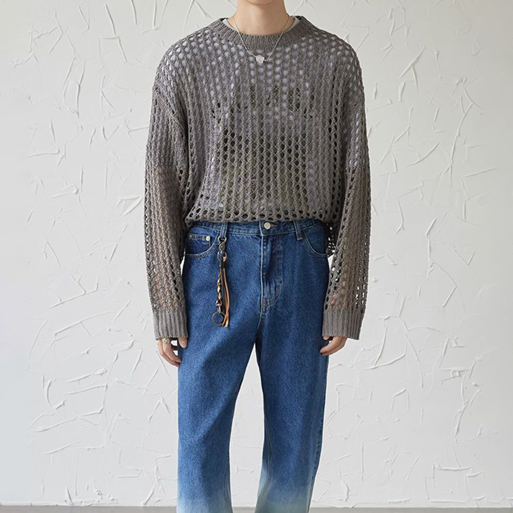 Erkek Y2k Hollow Out Kıyafetle - Vintage Fashion Outfits Men incelemesi ve fiyatı
