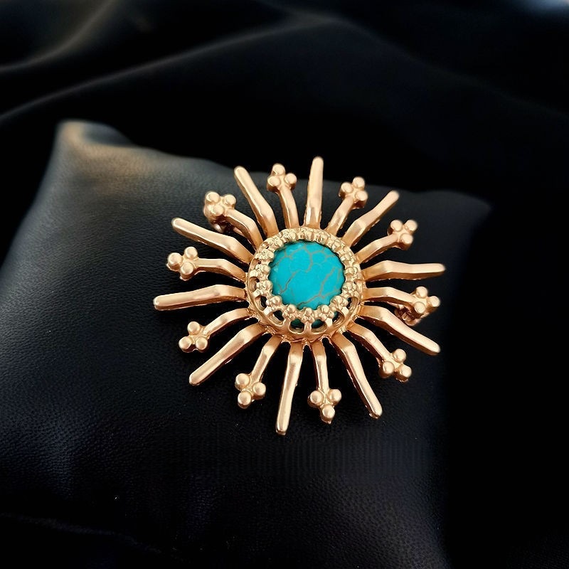 Vintage Altın Güneş Şekilli Br - Vintage Fashion Center incelemesi ve fiyatı