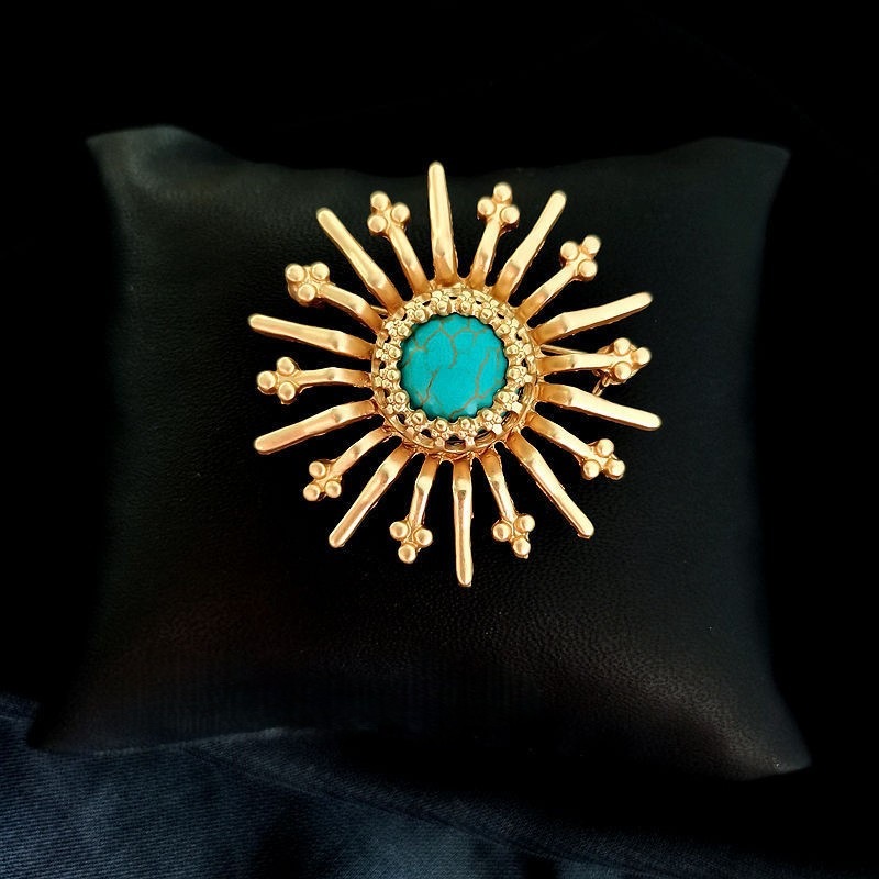 Vintage Altın Güneş Şekilli Br - Vintage Fashion Center incelemesi ve fiyatı