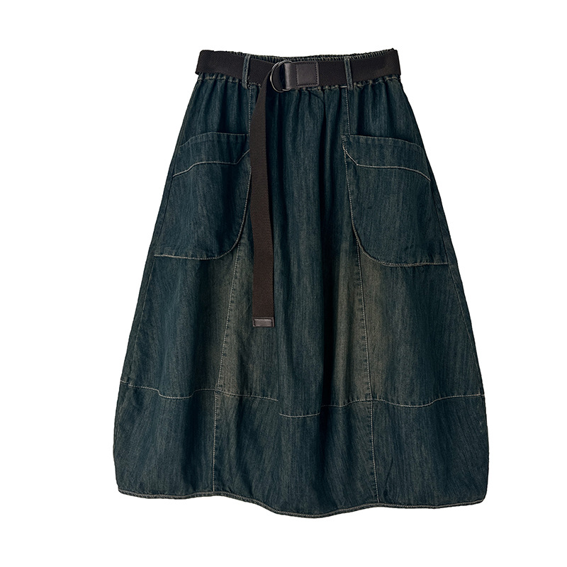 Büyük Boy Kot Etek Kemerli Kad - Denim Skirt Midi Vintage incelemesi ve fiyatı
