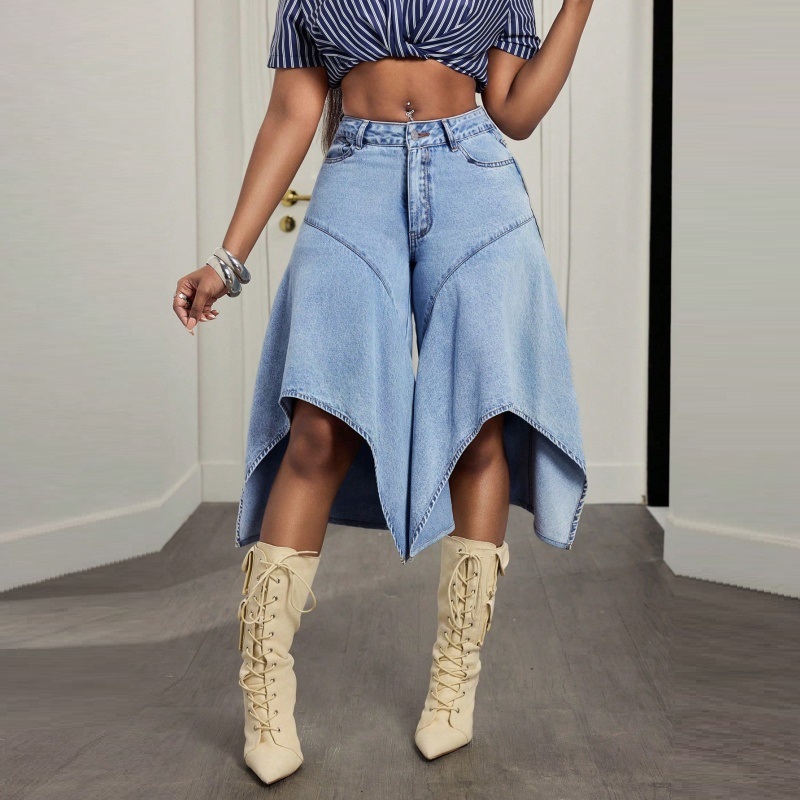 Kadınlar İçin Düzensiz Asimetr - Denim Skirt Midi Vintage incelemesi ve fiyatı